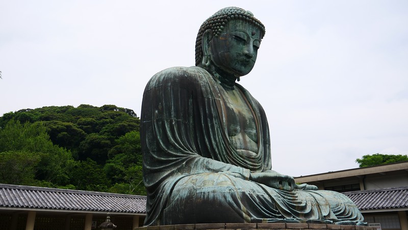 Gran estatua de Buda en el templo Kotoku-in en Kamakura.